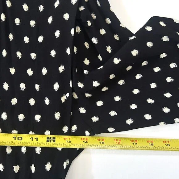 Mango Polka Dot Wide Leg Jumpsuit Belted Button Front Retro Chic Womens XS - Picture 7 of 9